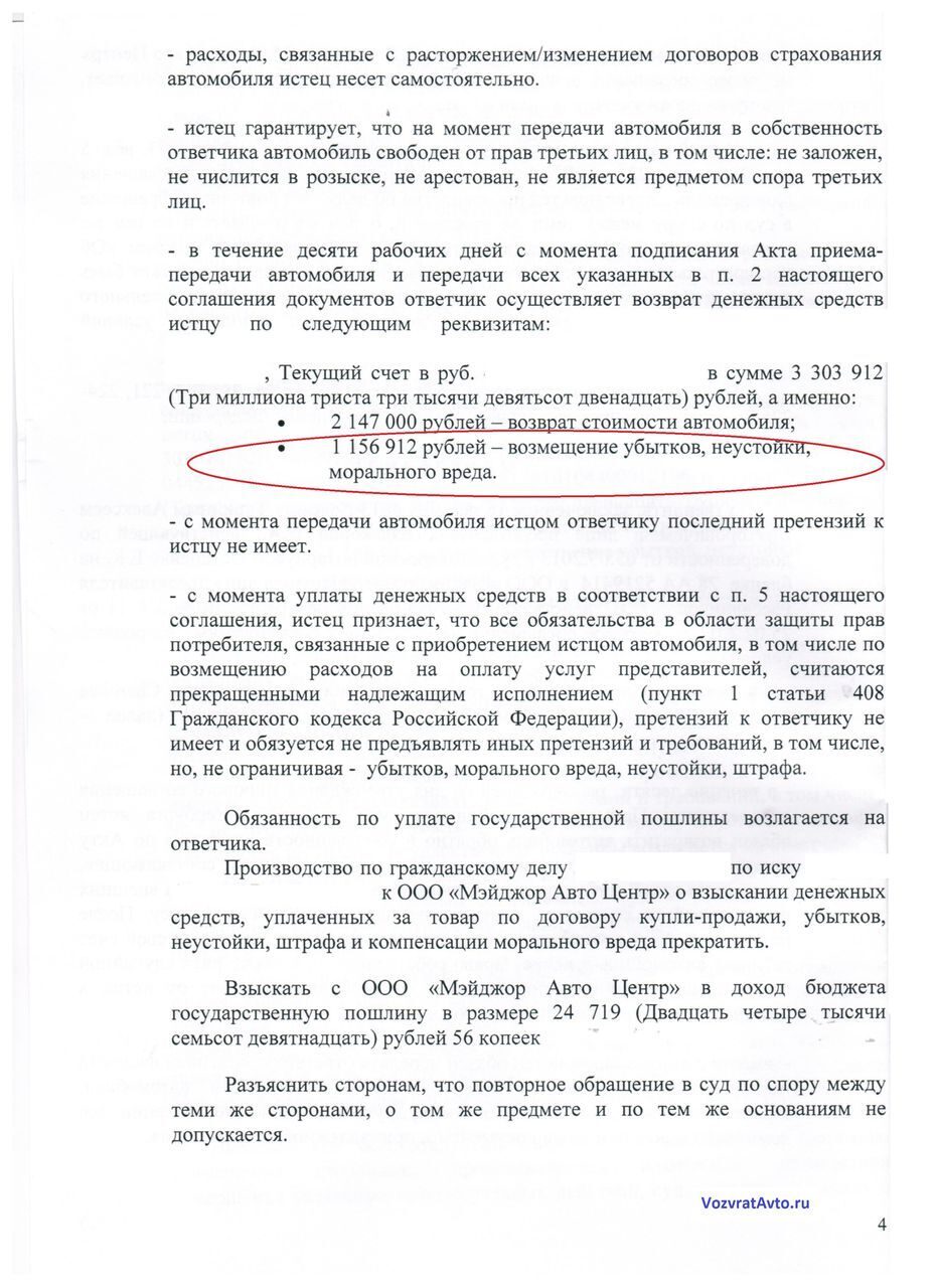 Мэйджор Авто Центр вернул клиенту все деньги за бракованный Jeep Grand  Cherokee и выплатил компенсацию в размере 1 156 912 рублей. Наша практика,  отзывы.